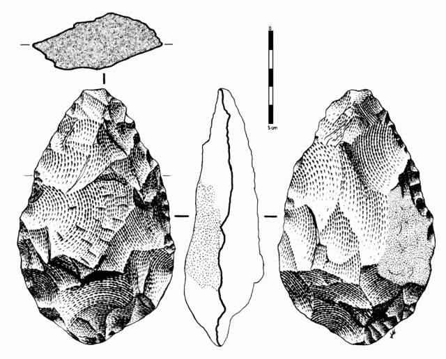 "Hand axe spanish" by José-Manuel Benito - Own work. Licensed under Public Domain via Wikimedia Commons - https://commons.wikimedia.org/wiki/File:Hand_axe_spanish.gif#/media/File:Hand_axe_spanish.gif