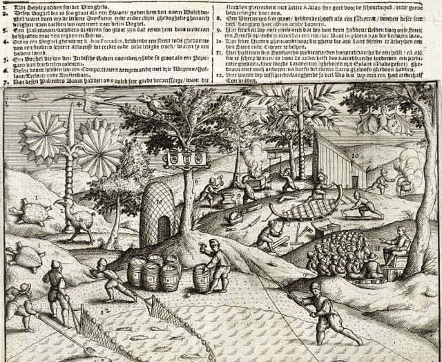 "View of the Mauritius roadstead - engraving" by Attributed to John Theodore and John Isreal De Bry, accompanying journal of Cornelis Jacob Van Neck[1] - Atlas of Mutual Heritage: page. Licensed under Public Domain via Commons - https://commons.wikimedia.org/wiki/File:View_of_the_Mauritius_roadstead_-_engraving.jpg#/media/File:View_of_the_Mauritius_roadstead_-_engraving.jpg