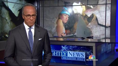 Rising Star and me on the news! (Credit NBC Nightly News, photo inset credit Elen Feuerriegel)